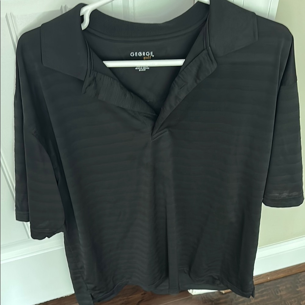 George Golf Black Polo Shirt